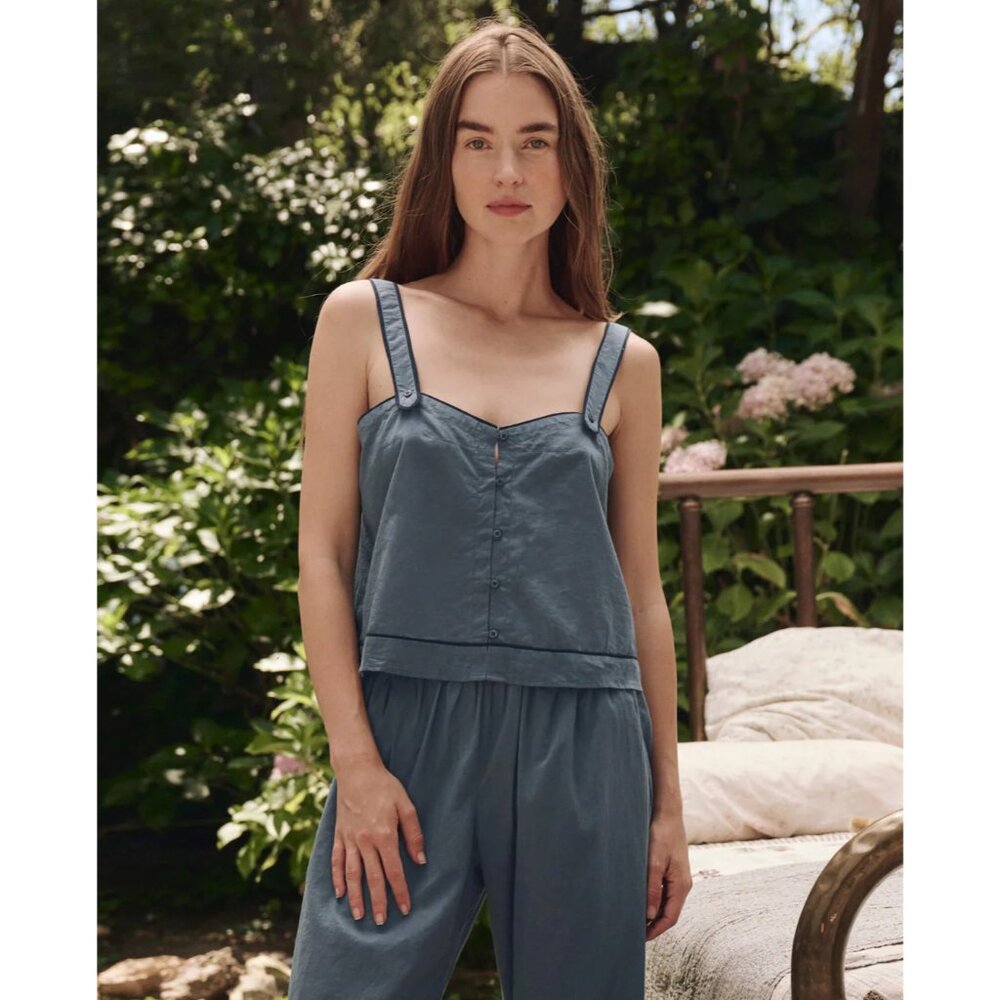 THE GREAT. The Western Sleep Cami in Blue Dusk - Size 1 - NWOT